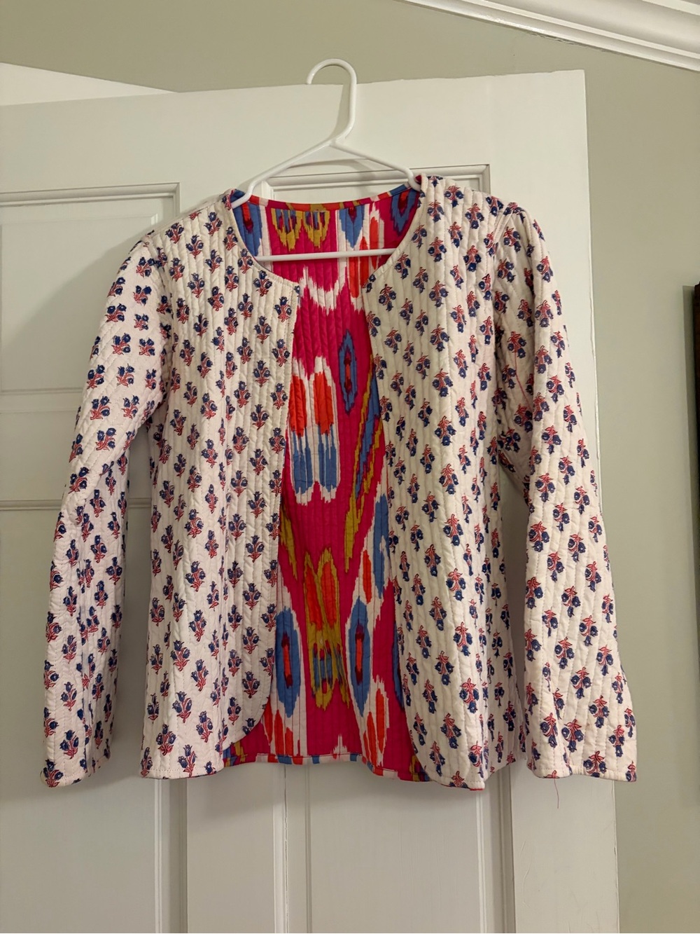 Women’s Printed Lightweight Open Cardigan - Pink Multicolor